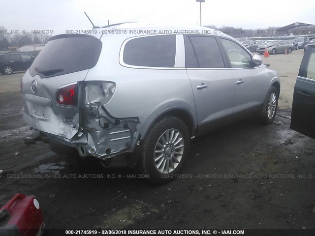 5GAKRBED6BJ416784 - 2011 BUICK ENCLAVE CXL SILVER photo 4