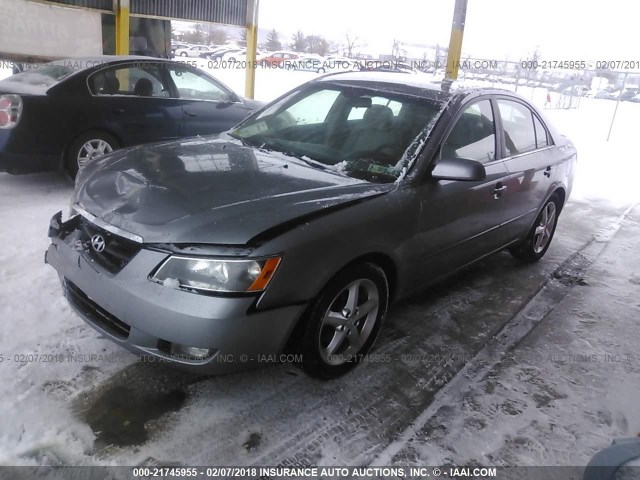 5NPEU46F88H350830 - 2008 HYUNDAI SONATA SE/LIMITED GRAY photo 2