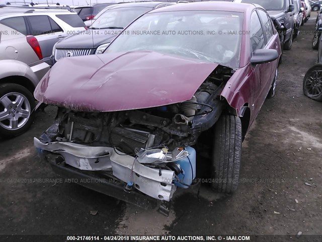 1G8AJ55F56Z105966 - 2006 SATURN ION LEVEL 2 BURGUNDY photo 2