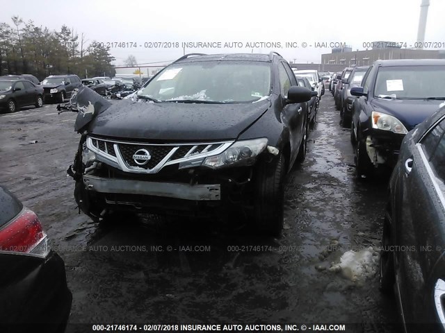 JN8AZ1MWXCW216023 - 2012 NISSAN MURANO S/SL/LE BLACK photo 2