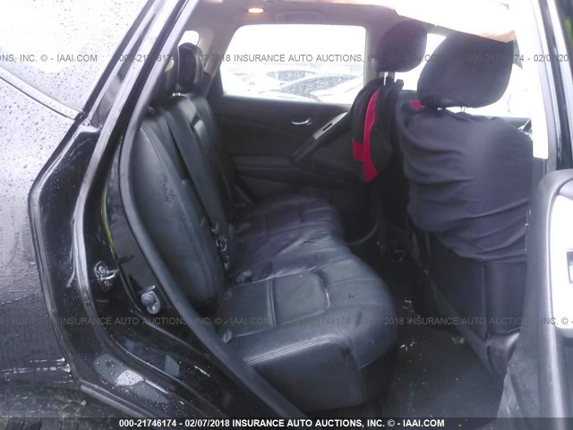 JN8AZ1MWXCW216023 - 2012 NISSAN MURANO S/SL/LE BLACK photo 8