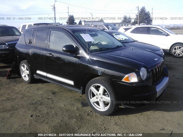 1J8FF57W77D144320 - 2007 JEEP COMPASS LIMITED BLACK photo 1