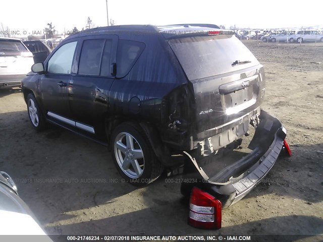 1J8FF57W77D144320 - 2007 JEEP COMPASS LIMITED BLACK photo 3