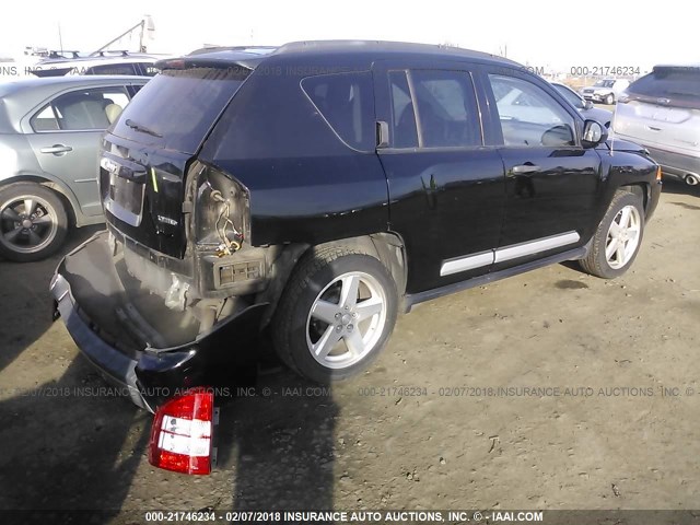 1J8FF57W77D144320 - 2007 JEEP COMPASS LIMITED BLACK photo 4