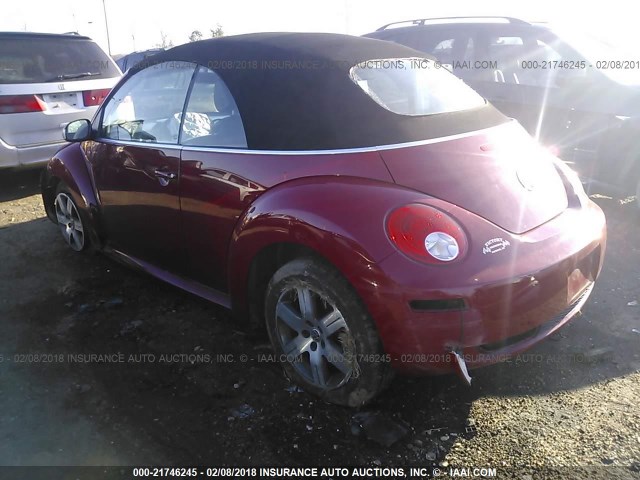 3VWRF31Y96M306533 - 2006 VOLKSWAGEN NEW BEETLE CONVERTIBLE OPTION PKG 1 RED photo 3