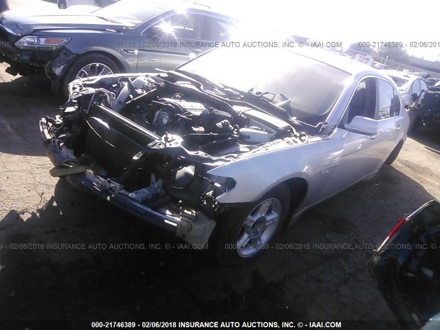 WBAGN63574DS53256 - 2004 BMW 745 LI SILVER photo 2