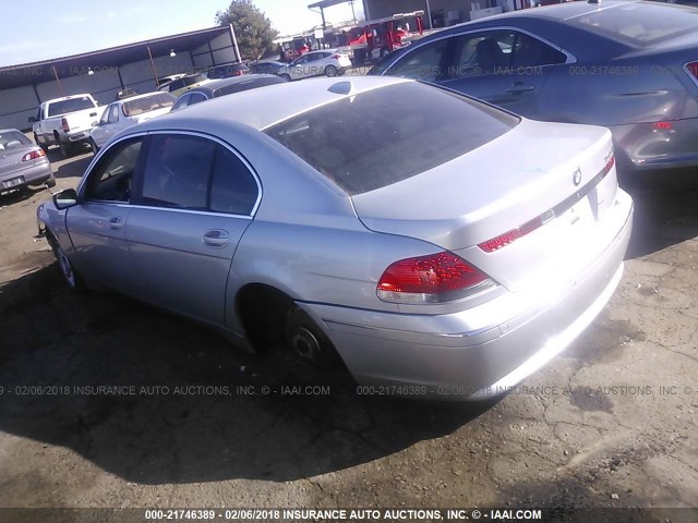 WBAGN63574DS53256 - 2004 BMW 745 LI SILVER photo 3