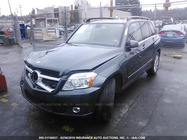 WDCGG8HB7BF549851 - 2011 MERCEDES-BENZ GLK 350 4MATIC GRAY photo 2