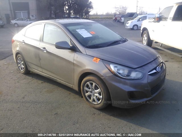 KMHCT4AE1DU539288 - 2013 HYUNDAI ACCENT GLS/GS GRAY photo 1