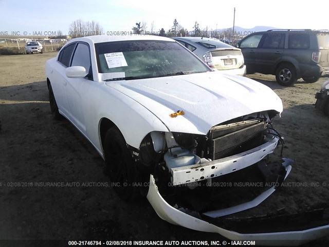 2B3CL3CG2BH518710 - 2011 DODGE CHARGER WHITE photo 1