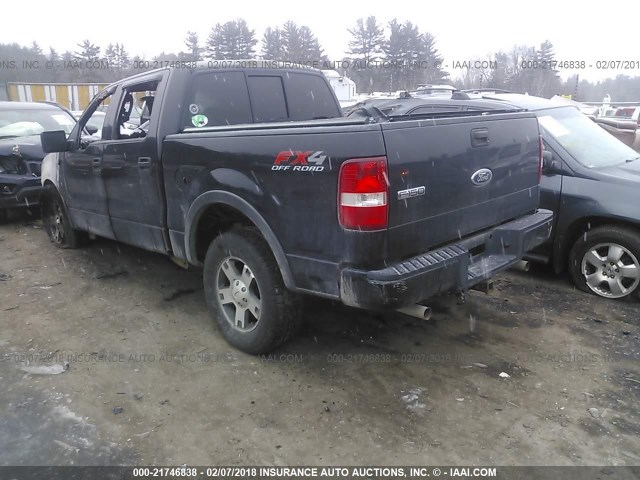 1FTPW14564KD92548 - 2004 FORD F150 SUPERCREW BLACK photo 3