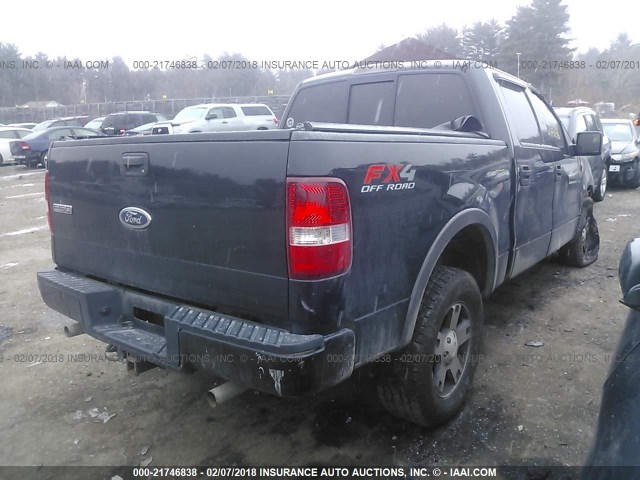 1FTPW14564KD92548 - 2004 FORD F150 SUPERCREW BLACK photo 4