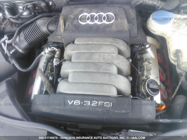 WAUDH74F46N156178 - 2006 AUDI A6 3.2 QUATTRO SILVER photo 10