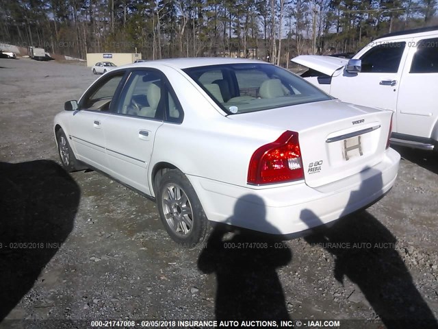 YV1TS59H941383606 - 2004 VOLVO S80 2.5T WHITE photo 3