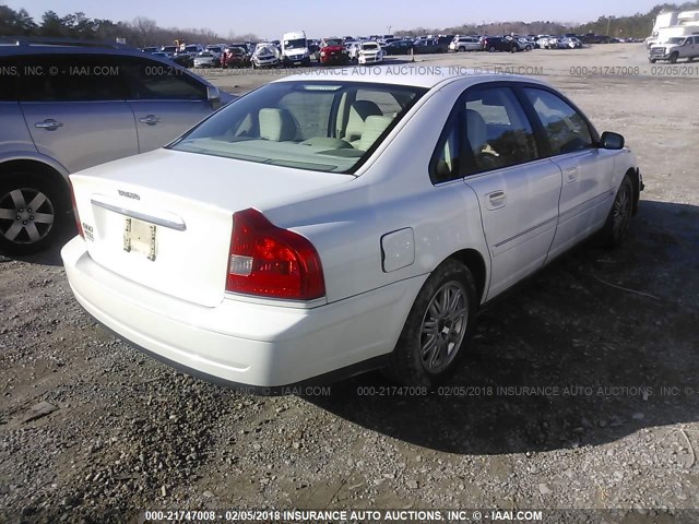 YV1TS59H941383606 - 2004 VOLVO S80 2.5T WHITE photo 4