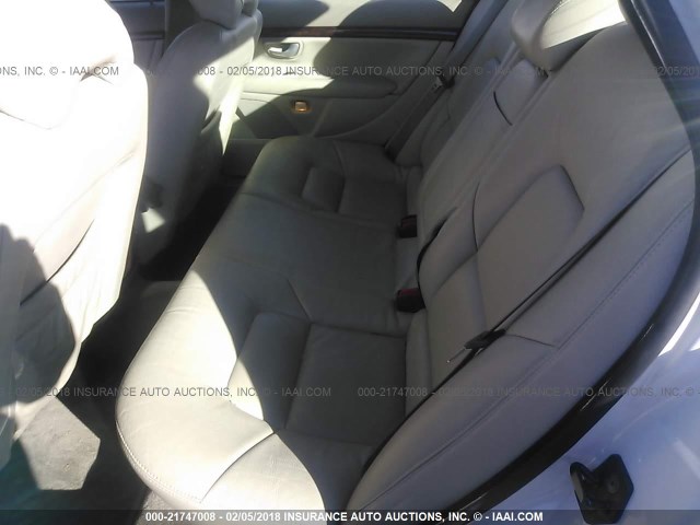 YV1TS59H941383606 - 2004 VOLVO S80 2.5T WHITE photo 8