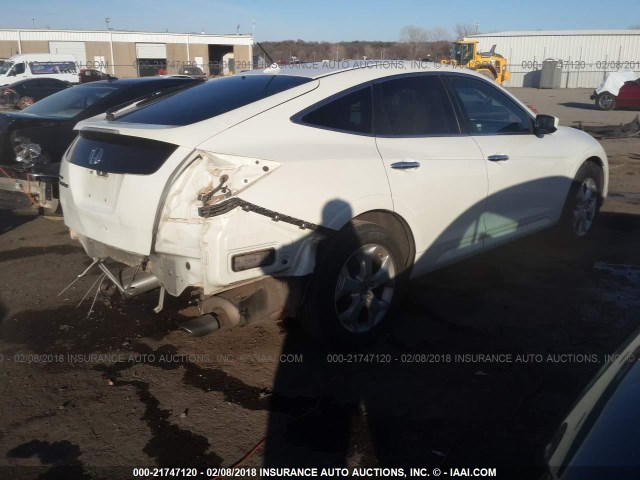 5J6TF1H58AL003675 - 2010 HONDA ACCORD CROSSTOUR EXL WHITE photo 4