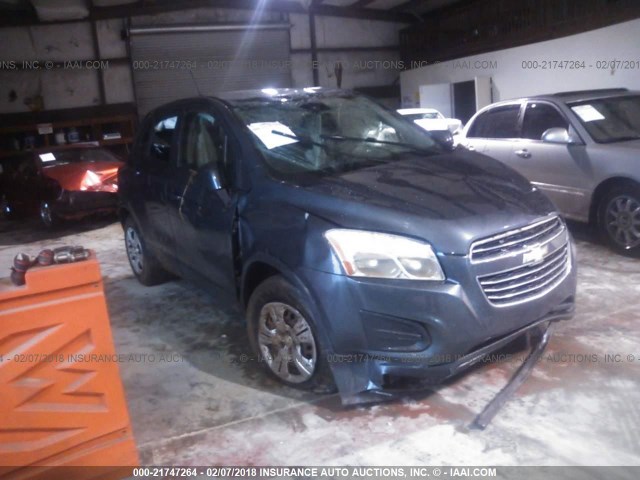 3GNCJKSB0GL214639 - 2016 CHEVROLET TRAX LS GRAY photo 1