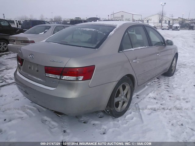 5NPEU46F46H051624 - 2006 HYUNDAI SONATA GLS/LX GOLD photo 4