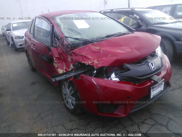 JHMGK5H51GX002121 - 2016 HONDA FIT LX RED photo 6