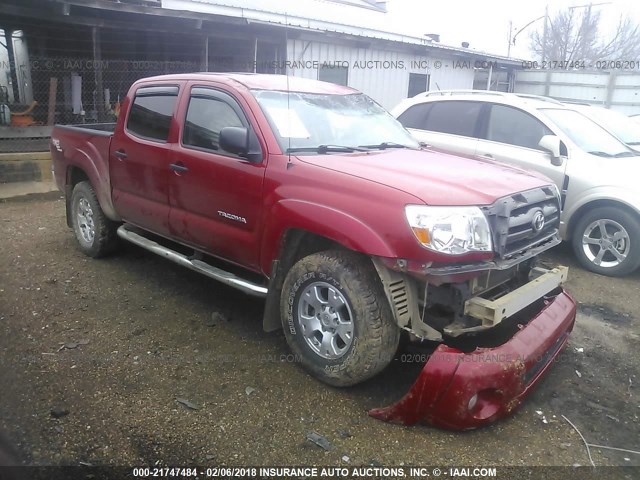 3TMLU42N89M025420 - 2009 TOYOTA TACOMA DOUBLE CAB წითელი ფოტო 1