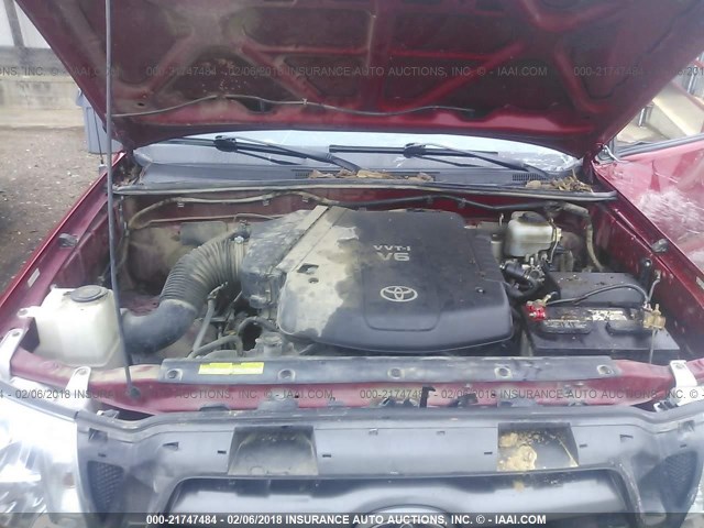 3TMLU42N89M025420 - 2009 TOYOTA TACOMA DOUBLE CAB წითელი ფოტო 10