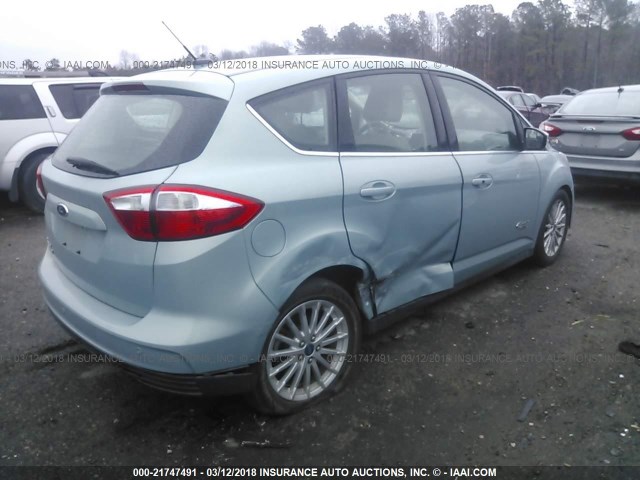 1FADP5CU2DL516668 - 2013 FORD C-MAX PREMIUM Light Blue photo 4