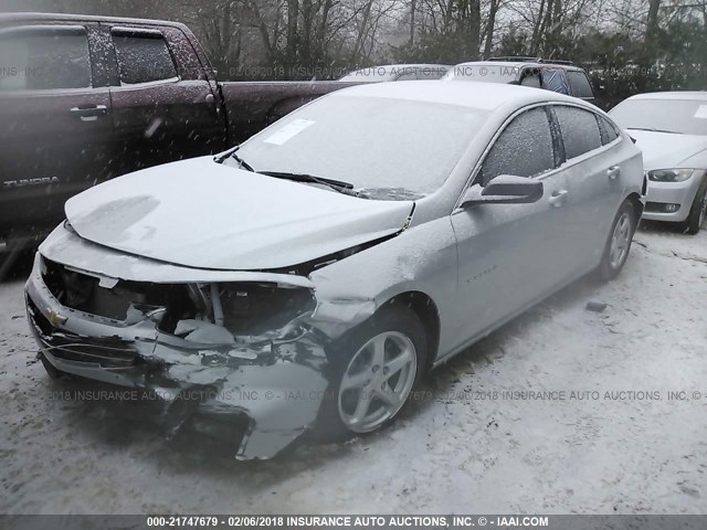 1G1ZB5ST2HF168939 - 2017 CHEVROLET MALIBU LS 银色 照片 2