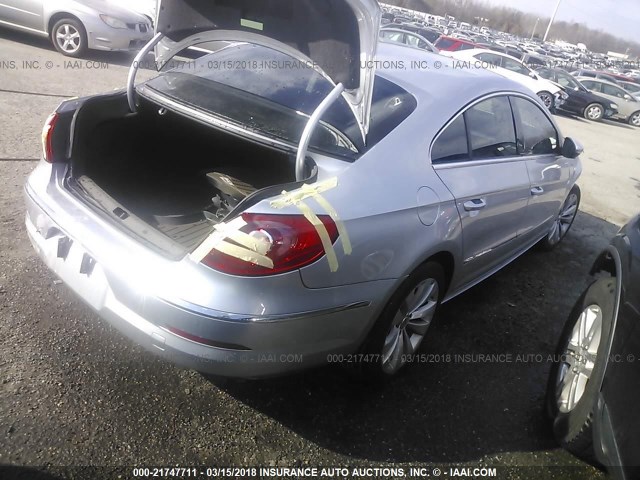 WVWMP7AN4BE710864 - 2011 VOLKSWAGEN CC SPORT SILVER photo 4