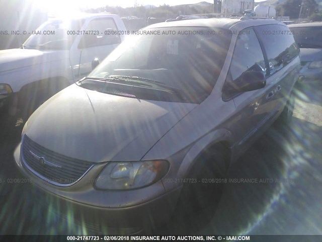 2C8GP64L11R285203 - 2001 CHRYSLER TOWN & COUNTRY LIMITED GOLD photo 2