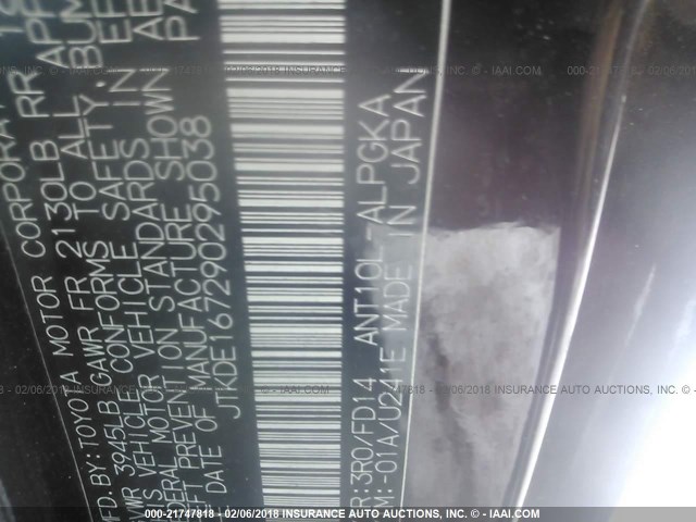 JTKDE167290295038 - 2009 TOYOTA SCION TC 紫色 照片 9