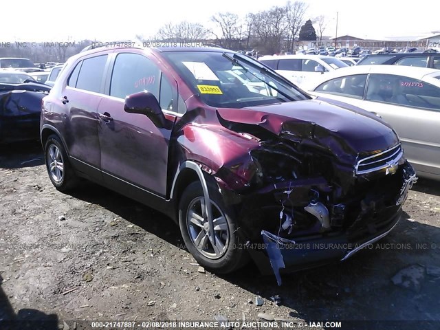 3GNCJLSB6GL158129 - 2016 CHEVROLET TRAX 1LT RED photo 1