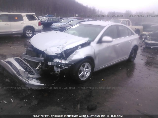 1G1PC5SB8F7236065 - 2015 CHEVROLET CRUZE LT SILVER photo 2