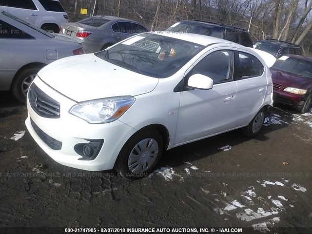 ML32F3FJ4HHF06944 - 2017 MITSUBISHI MIRAGE G4 ES WHITE photo 2