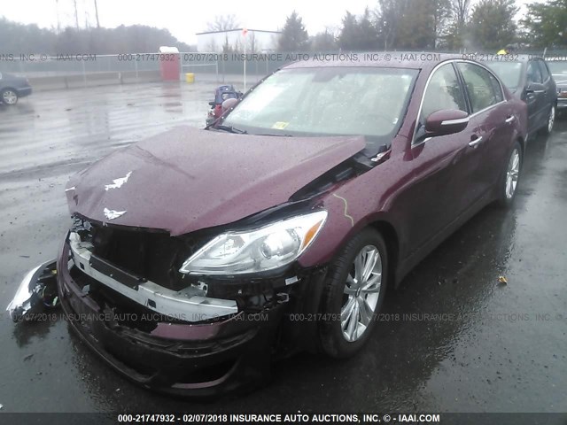 KMHGC4DD8DU224332 - 2013 HYUNDAI GENESIS 3.8L RED photo 2