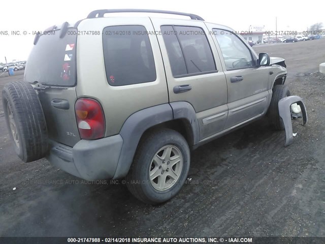 1J4GK48K33W580023 - 2003 JEEP LIBERTY SPORT/FREEDOM TAN photo 4