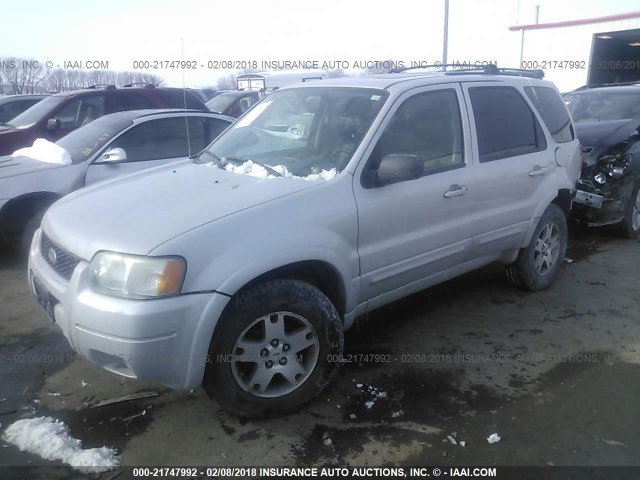 1FMCU94124KA50137 - 2004 FORD ESCAPE LIMITED SILVER photo 2