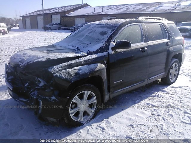 2GKALNEK3H6309147 - 2017 GMC TERRAIN SLE BLACK photo 2