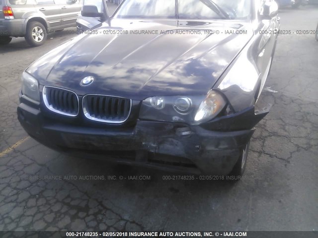 WBXPA93425WD02432 - 2005 BMW X3 3.0I BLACK photo 6