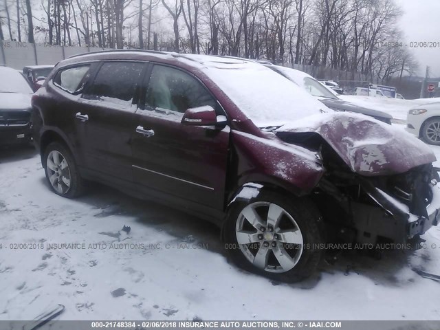 1GNKVLED7BJ320475 - 2011 CHEVROLET TRAVERSE LTZ RED photo 1