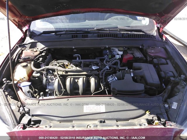3FA6P0G76GR327592 - 2016 FORD FUSION S RED photo 10