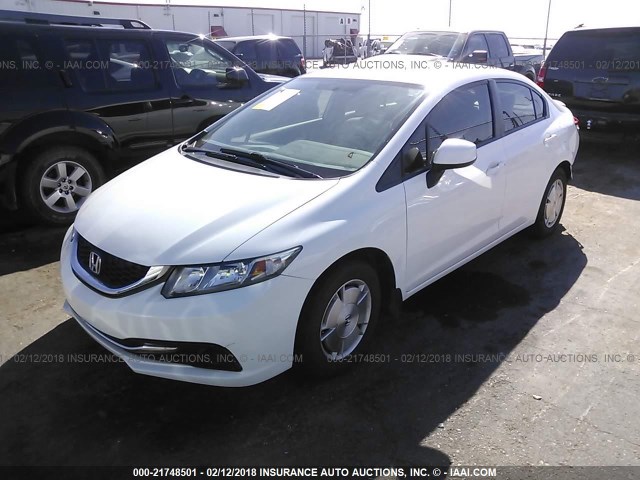 2HGFB2F63DH547987 - 2013 HONDA CIVIC HF WHITE photo 2