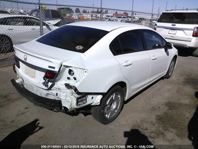 2HGFB2F63DH547987 - 2013 HONDA CIVIC HF WHITE photo 4