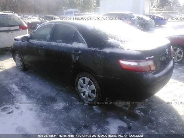 4T1BE46K08U230552 - 2008 TOYOTA CAMRY CE/LE/XLE/SE BLACK photo 3