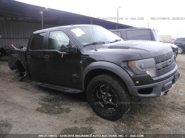 1FTFW1R6XDFA66418 - 2013 FORD F150 SVT RAPTOR BLACK photo 1