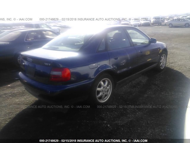 WAUBB28D4XA079843 - 1999 AUDI A4 1.8T BLUE photo 4