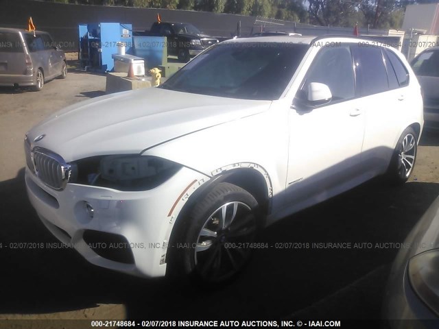 5UXKR6C55G0J83431 - 2016 BMW X5 XDRIVE50I WHITE photo 2