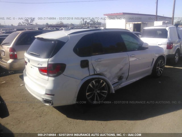 5UXKR6C55G0J83431 - 2016 BMW X5 XDRIVE50I WHITE photo 4