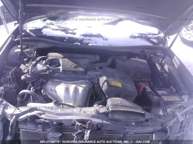 4T4BF1FK0CR179905 - 2012 TOYOTA CAMRY SE/LE/XLE GRAY photo 10
