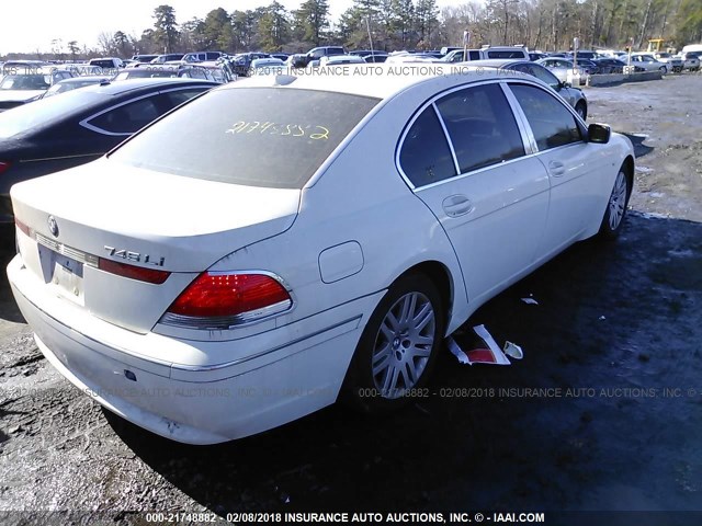 WBAGN63453DR12134 - 2003 BMW 745 LI WHITE photo 4